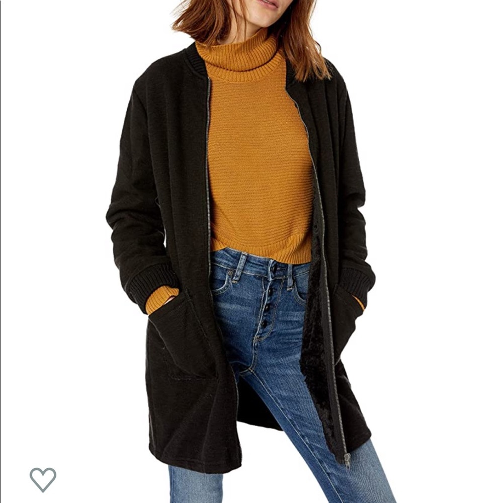 Cupcakes and Cashmere Bonded Shearling Coatigan M